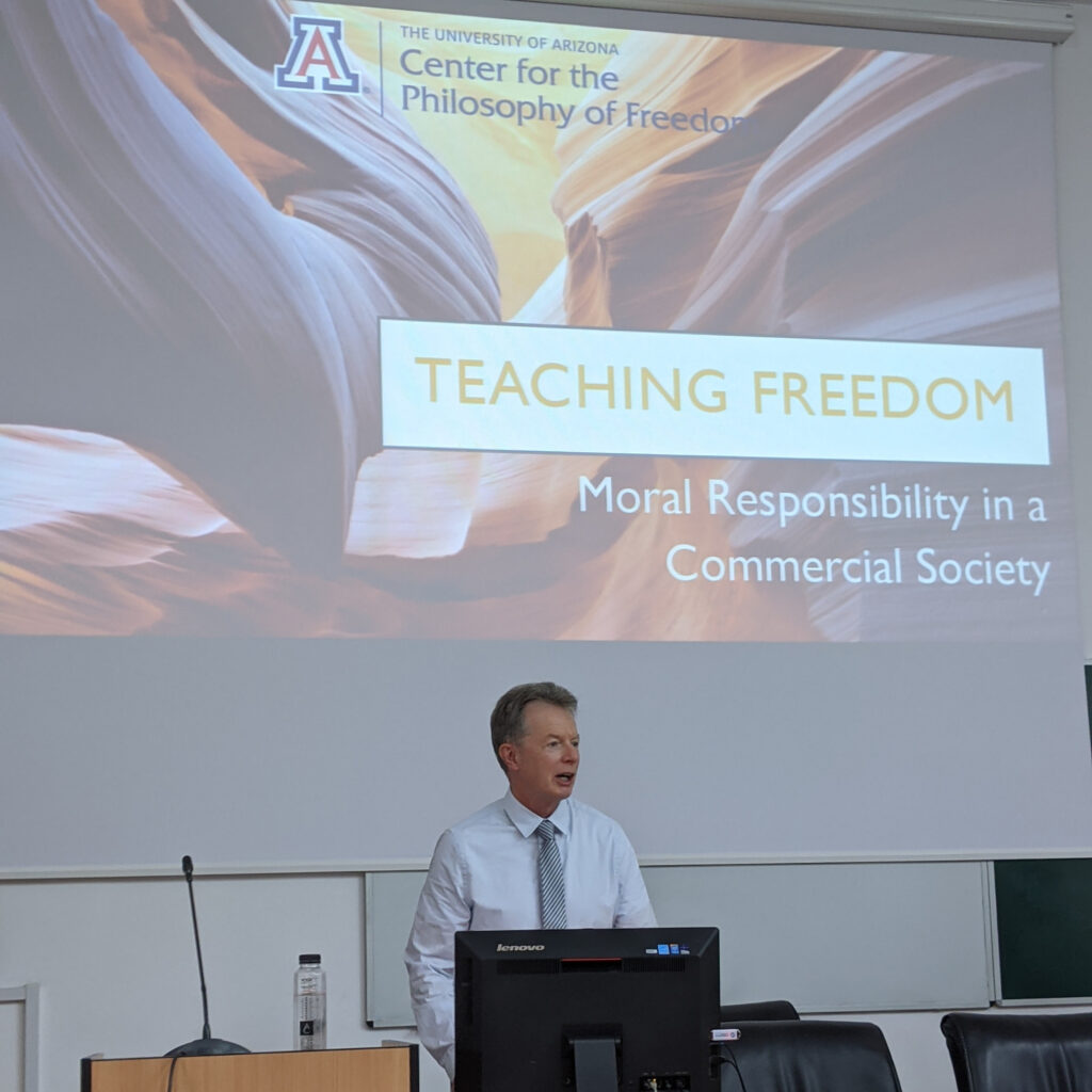 David Schmidtz teaching at workshop in Romania 2021